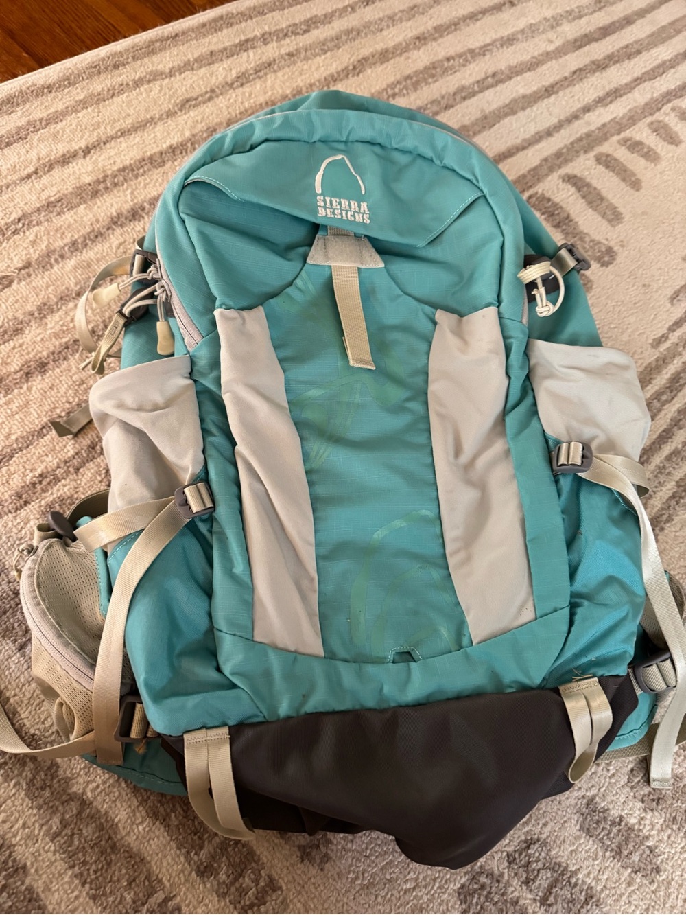 Sierra Designs Teal and Gray Hiking Backpack